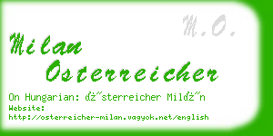 milan osterreicher business card